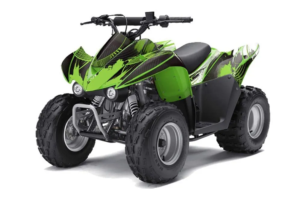 Kawasaki KFX 50 / 90 ATV Graphic Kit - 2007-2022 Carbon X Green