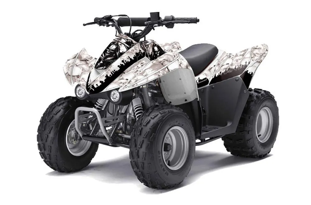 Kawasaki KFX 50 / 90 ATV Graphic Kit - 2007-2022 Reaper White