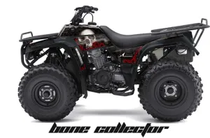 Kawasaki Bayou 220 / 250 / 300 ATV Graphic Kit - All Years Bone Collector Black