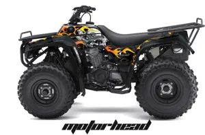 Kawasaki Bayou 220 / 250 / 300 ATV Graphic Kit - All Years Motorhead Black