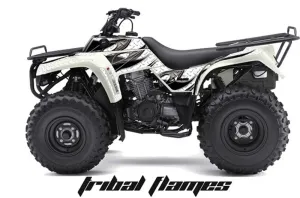 Kawasaki Bayou 220 / 250 / 300 ATV Graphic Kit - All Years Tribal Flames Black