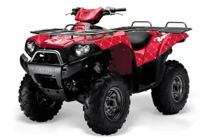 Kawasaki Brute Force 650i 4x4 ATV Graphic Kit - 2004-2012 Silver Star - Reloaded White