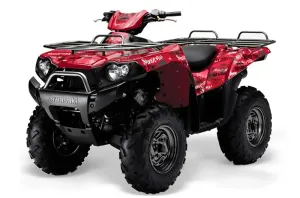 Kawasaki Brute Force 650i 4x4 ATV Graphic Kit - 2004-2012 Silver Star - Silverhaze Black