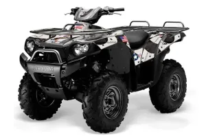 Kawasaki Brute Force 650i 4x4 ATV Graphic Kit - 2004-2012 T Bomber Black