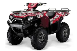 Kawasaki Brute Force 750 / 750i ATV Graphic Kit - 2005-2011 Camoplate Red