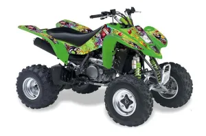 Kawasaki KFX 400 ATV Graphic Kit - 2003-2008 Ed Hardy - Love Kills Green