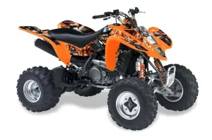 Kawasaki KFX 400 ATV Graphic Kit - 2003-2008 Mad Hatter Orange