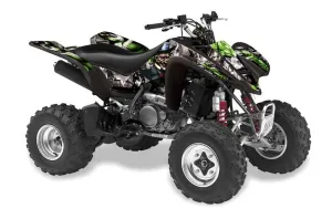 Kawasaki KFX 400 ATV Graphic Kit - 2003-2008 Mad Hatter Silver
