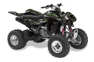Kawasaki KFX 400 ATV Graphic Kit - 2003-2008 Silver Star - Silver Haze Black