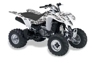 Kawasaki KFX 400 ATV Graphic Kit - 2003-2008 Silver Star - Silver Haze White