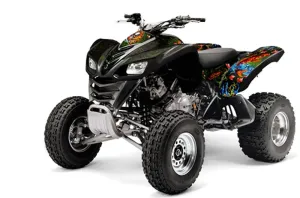 Kawasaki KFX 700 ATV Graphic Kit - 2004-2009 Ed Hardy - Pirates Green