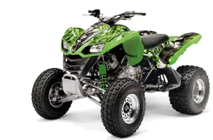 Kawasaki KFX 700 ATV Graphic Kit - 2004-2009 Mad Hatter Silver