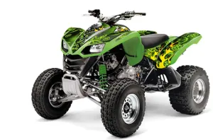 Kawasaki KFX 700 ATV Graphic Kit - 2004-2009 Motorhead Green