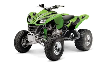 Kawasaki KFX 700 ATV Graphic Kit - 2004-2009 Tribal Flames Black
