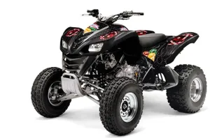 Kawasaki KFX 700 ATV Graphic Kit - 2004-2009 Vegas Baller Black