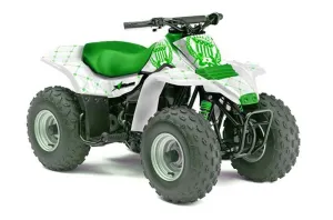 Kawasaki KFX 80 ATV Graphic Kit - 2003-2006 Silver Star - Reloaded Green