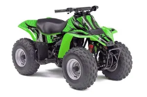 Kawasaki KFX 80 ATV Graphic Kit - 2003-2006 Tribal Flames Green