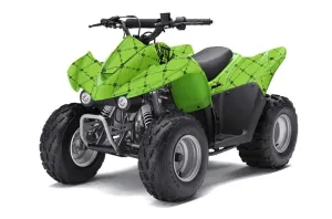 Kawasaki KFX 50 / 90 ATV Graphic Kit - 2007-2022 Silver Star - Reloaded Green