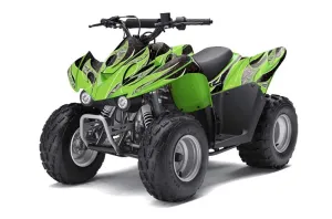 Kawasaki KFX 50 / 90 ATV Graphic Kit - 2007-2022 Tribal Flames Green