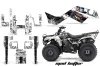Kawasaki Bayou 220 / 250 / 300 ATV Graphic Kit - All Years Mad Hatter Black