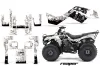 Kawasaki Bayou 220 / 250 / 300 ATV Graphic Kit - All Years Reaper White