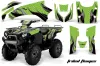Kawasaki Brute Force 650i 4x4 ATV Graphic Kit - 2004-2012 Tribal Flames Black