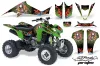 Kawasaki KFX 400 ATV Graphic Kit - 2003-2008 Ed Hardy - Pirates Green