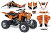 Kawasaki KFX 400 ATV Graphic Kit - 2003-2008 Reaper Orange