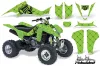Kawasaki KFX 400 ATV Graphic Kit - 2003-2008 Silver Star - Reloaded Black