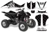 Kawasaki KFX 400 ATV Graphic Kit - 2003-2008 Silver Star - Reloaded Black