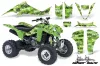 Kawasaki KFX 400 ATV Graphic Kit - 2003-2008 Silver Star - Silver Haze Green