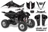 Kawasaki KFX 400 ATV Graphic Kit - 2003-2008 Skulls Hammer Silver