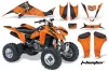 Kawasaki KFX 400 ATV Graphic Kit - 2003-2008 T Bomber Orange