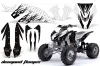 Kawasaki KFX 450 ATV Graphic Kit - 2008-2015 Diamond Flames Black