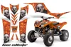Kawasaki KFX 700 ATV Graphic Kit - 2004-2009 Bone Collector Orange