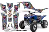 Kawasaki KFX 700 ATV Graphic Kit - 2004-2009 Ed Hardy - Love Kills Blue
