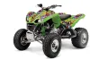 Kawasaki KFX 700 ATV Graphic Kit - 2004-2009 Ed Hardy - Love Kills Green