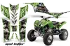 Kawasaki KFX 700 ATV Graphic Kit - 2004-2009 Mad Hatter Silver