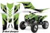 Kawasaki KFX 700 ATV Graphic Kit - 2004-2009 Tribal Flames Black