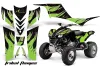 Kawasaki KFX 700 ATV Graphic Kit - 2004-2009 Tribal Flames Green