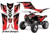 Kawasaki KFX 700 ATV Graphic Kit - 2004-2009 Tribal Flames Red