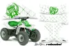 Kawasaki KFX 80 ATV Graphic Kit - 2003-2006 Silver Star - Reloaded Green