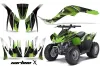 Kawasaki KFX 50 / 90 ATV Graphic Kit - 2007-2022 Carbon X Green