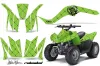 Kawasaki KFX 50 / 90 ATV Graphic Kit - 2007-2022 Silver Star - Reloaded Green