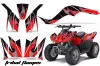 Kawasaki KFX 50 / 90 ATV Graphic Kit - 2007-2022 Tribal Flames Red