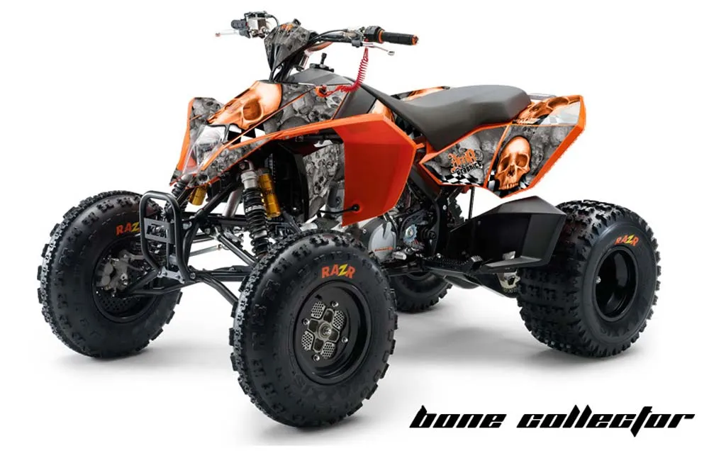 KTM 450 / 505 / 525 ATV Graphic Kit - 2008-2010 Bone Collector Orange