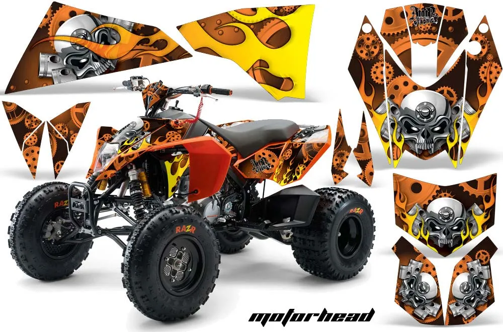 KTM 450 / 505 / 525 ATV Graphic Kit - 2008-2010 Motorhead Orange