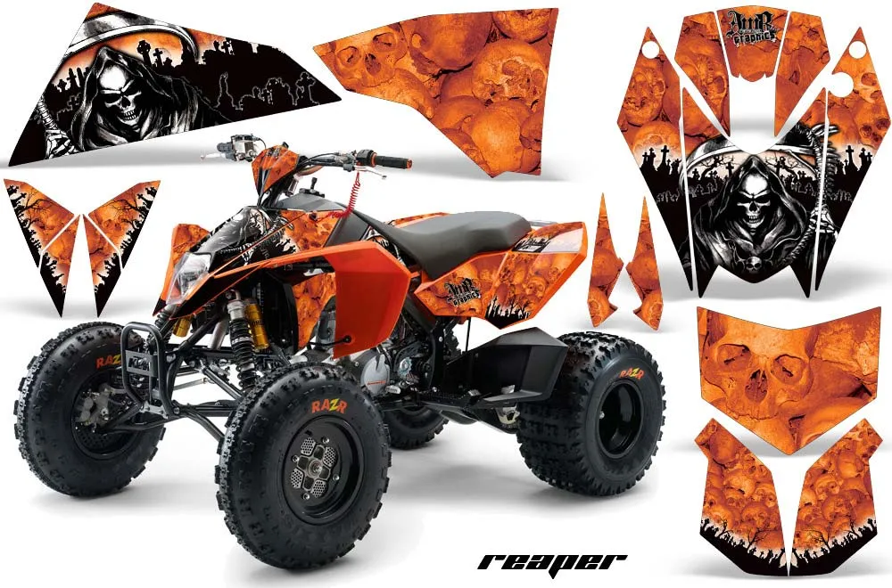KTM 450 / 505 / 525 ATV Graphic Kit - 2008-2010 Reaper Orange