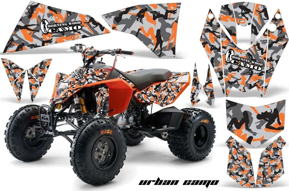 KTM 450 / 505 / 525 ATV Graphic Kit - 2008-2010 Urban Camo Orange