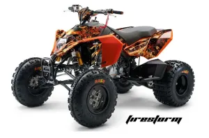 KTM 450 / 505 / 525 ATV Graphic Kit - 2008-2010 Firestorm Black
